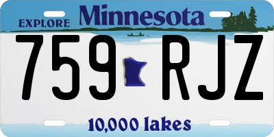 MN license plate 759RJZ