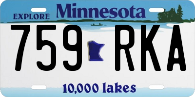 MN license plate 759RKA