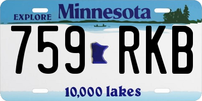 MN license plate 759RKB