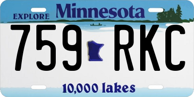 MN license plate 759RKC