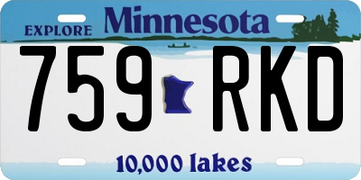 MN license plate 759RKD