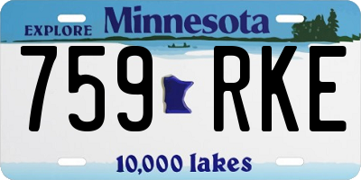 MN license plate 759RKE
