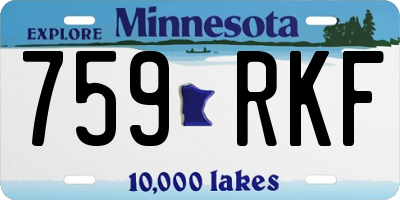 MN license plate 759RKF
