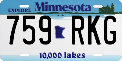 MN license plate 759RKG