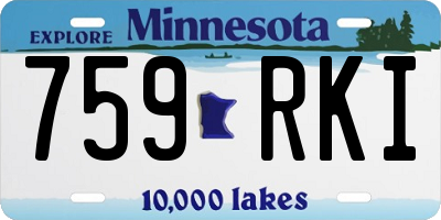 MN license plate 759RKI