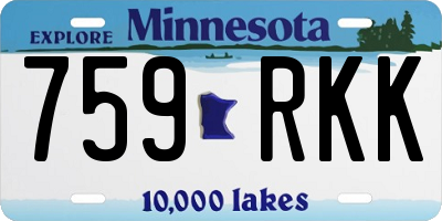 MN license plate 759RKK