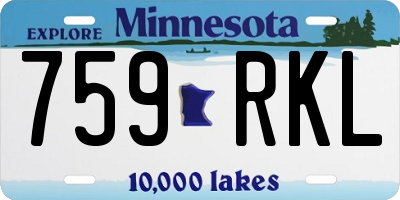 MN license plate 759RKL