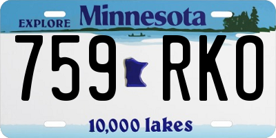 MN license plate 759RKO