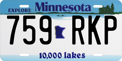 MN license plate 759RKP