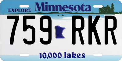 MN license plate 759RKR