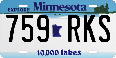 MN license plate 759RKS