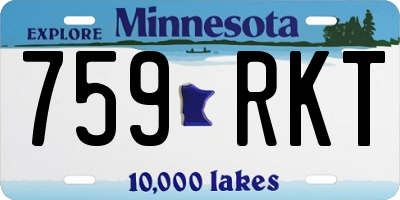 MN license plate 759RKT