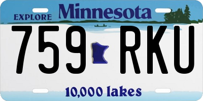 MN license plate 759RKU