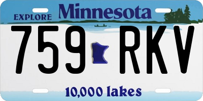 MN license plate 759RKV