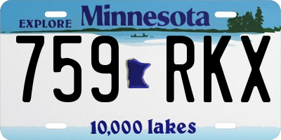 MN license plate 759RKX