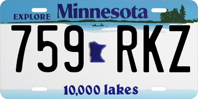 MN license plate 759RKZ