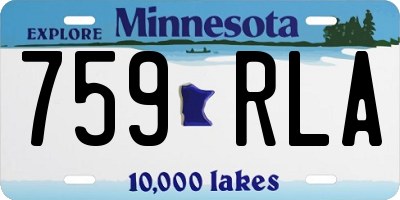 MN license plate 759RLA