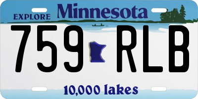 MN license plate 759RLB