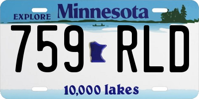 MN license plate 759RLD
