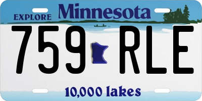MN license plate 759RLE