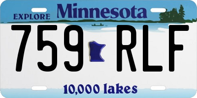 MN license plate 759RLF