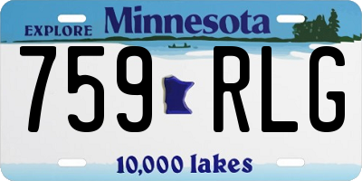 MN license plate 759RLG