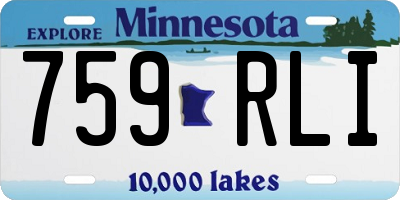 MN license plate 759RLI