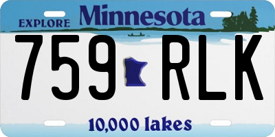 MN license plate 759RLK