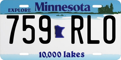 MN license plate 759RLO