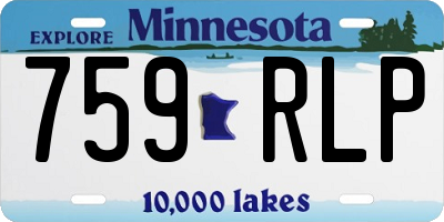 MN license plate 759RLP