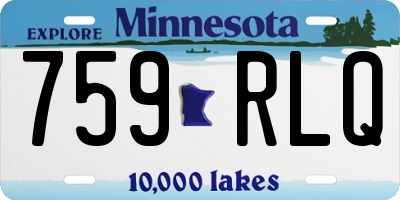 MN license plate 759RLQ