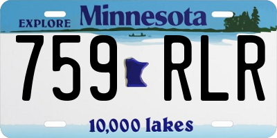 MN license plate 759RLR