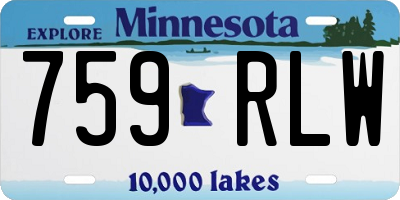 MN license plate 759RLW
