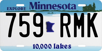 MN license plate 759RMK