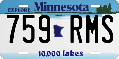 MN license plate 759RMS