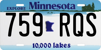 MN license plate 759RQS