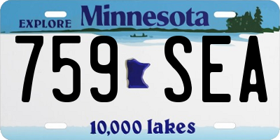 MN license plate 759SEA