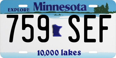 MN license plate 759SEF