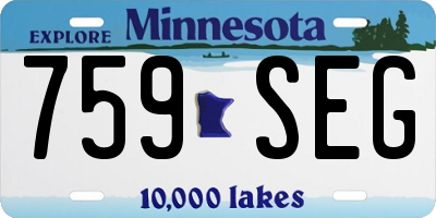 MN license plate 759SEG