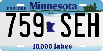 MN license plate 759SEH