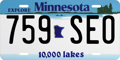 MN license plate 759SEO
