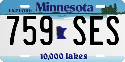 MN license plate 759SES