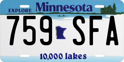 MN license plate 759SFA