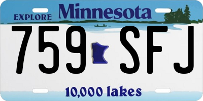 MN license plate 759SFJ