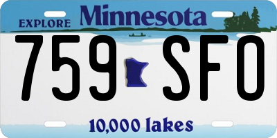 MN license plate 759SFO