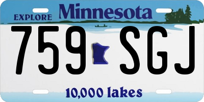 MN license plate 759SGJ