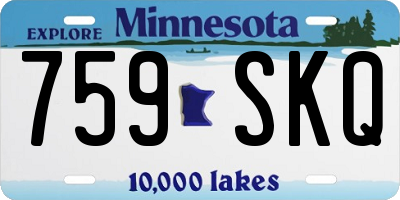 MN license plate 759SKQ