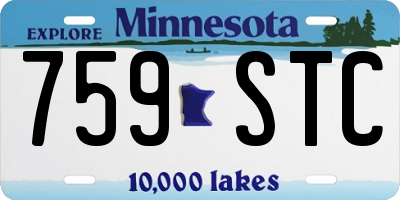 MN license plate 759STC
