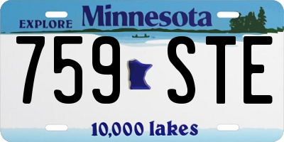 MN license plate 759STE