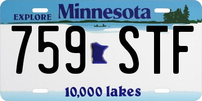 MN license plate 759STF